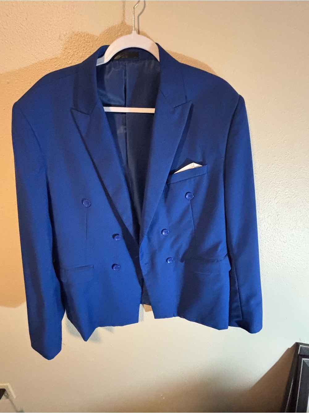 Amazon Men's Royal Blue Double-Breasted Blazer